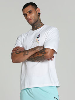 Puma - FLORAL SPORT Boxy Men White T-Shirt