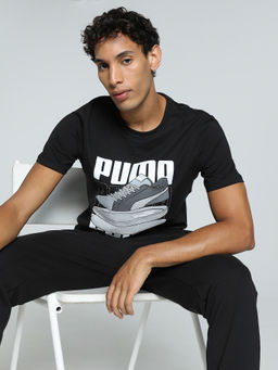 Puma - GRAPHIC Men Black T-Shirt
