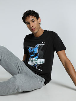 Puma - GRAPHIC Men Black T-Shirt