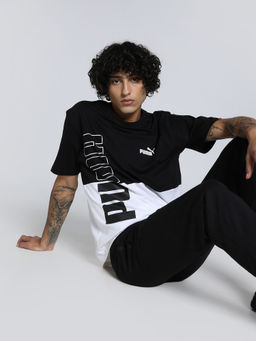 Puma - POWER Colorblock Men Black T-Shirt