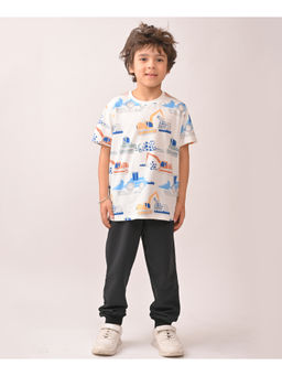 ANTHRILO - Summer Digger Boys T-Shirt & Joggers - White (Set of 2)