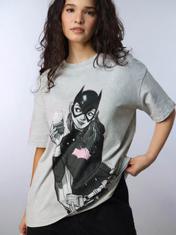 The Souled Store - Women Grey Printed T-Shirt