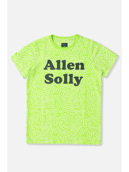 Allen Solly - Boys Green Typography T-Shirt
