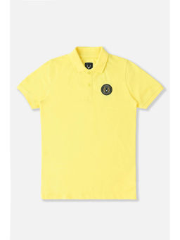 Allen Solly - Boys Yellow Solid Polo T- Shirt