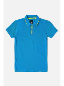 Allen Solly - Boys Blue Solid Polo T- Shirt