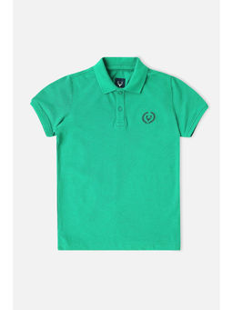 Allen Solly - Boys Green Solid Polo T- Shirt