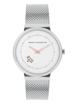French Connection - Silver Round Analog Casual Watch -FC160SM