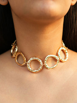 ISHKAARA - Circular Choker Metal Necklace