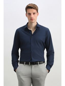 Allen Solly - Men Navy Solid Full Sleeves Formal Shirt