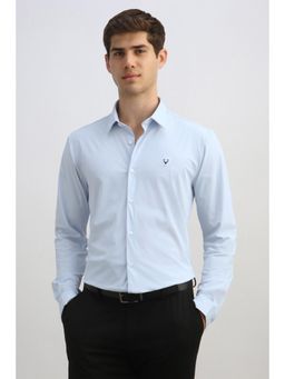 Allen Solly - Men Light Blue Solid Full Sleeves Formal Shirt