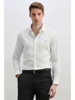 Allen Solly - Men White Solid Full Sleeves Formal Shirt