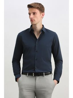 Allen Solly - Men Navy Solid Full Sleeves Formal Shirt
