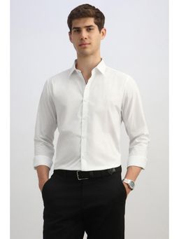 Allen Solly - Men White Comfy Fit Solid Full Sleeves Casual Shirt