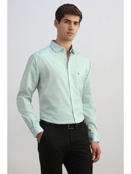 Allen Solly - Men Aqua Print Full Sleeves Formal Shirt