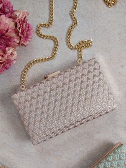AMYRA - Serenade Threadwork Clutch Baby Pink