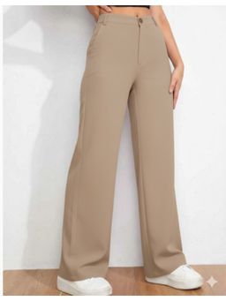 BROADSTAR - Women Dark Beige Regular Fit Korean Pants