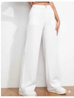 BROADSTAR - Women Off White Regular Fit Korean Pants