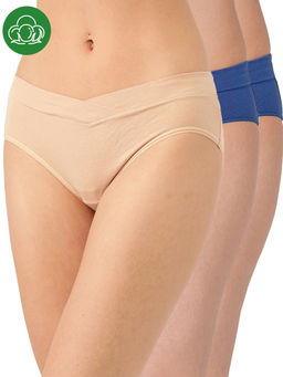 Inner Sense - Plus Size Multi-Color Organic Cotton V Band Panty (Pack of 3)