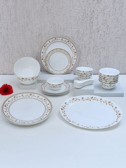 At Home by Nilkamal - Arias Tiara Autumn Grace Dinner Set - 33 Pieces