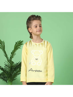 MASHUP - Boys Yellow Printed Perfection Casual T-Shirt