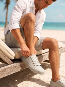 Off Limits - Beige Men Splash Mode Sneakers