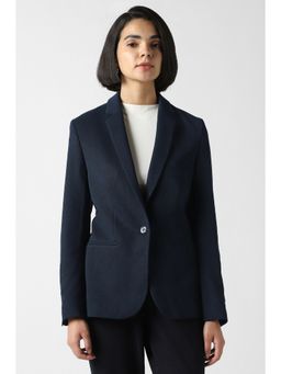 Van Heusen - Women Navy Textured Blazer