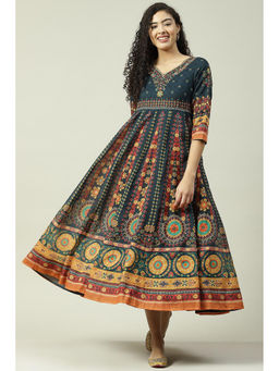 Biba - Teal Flared Fusion Wear