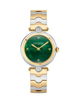 Saint Honore Paris - City Of Lights Quartz Green Round Watch for Women - Cl726106-4Yvit (M)