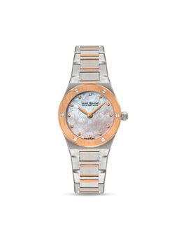 Saint Honore Paris - Haussmann Lady Quartz Silver Rose Gold Round Watch for Women - Nh721125-6Ygir (M)