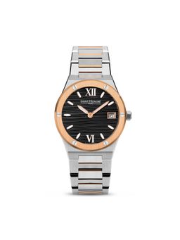 Saint Honore Paris - Haussmann Lady Quartz Black Round Watch for Women - Nh752125-6Nir (M)