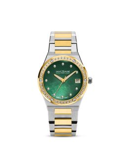 Saint Honore Paris - Haussmann Lady Quartz Green Round Watch for Women - Nh752126-14Yvdt (M)