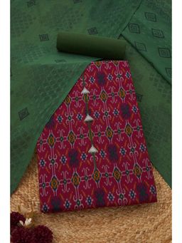 Soch - Womens Magenta Desert Storm Floral Dress Material with Machine Embroidery
