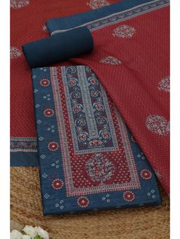 Soch - Womens Blue Art Silk Dress Material with Bandhani Sequins
