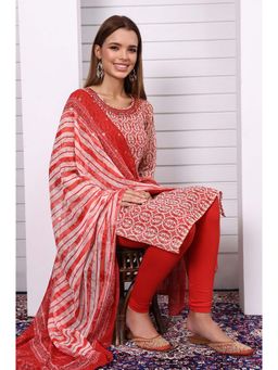Aurelia - Women Red Printed Dupatta