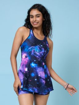 LYCOT - Women Crossback Swimsuit - Navy Blue