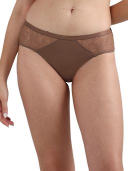 Wacoal - Women’S Basics Zoe Mid-Waist Brief Panty - Brown - Brown