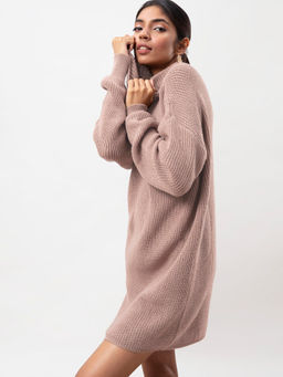 Twenty Dresses by Nykaa Fashion - Taupe The Timeless Beauty Sweater Dress