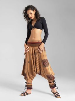 The Veshti Company - Lightweight Breathable Cotton Boho Beige Harem Pants