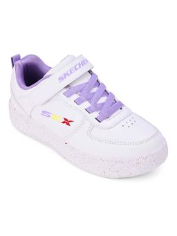 SKECHERS - Girls Sport Court 92 White Casual Sneakers