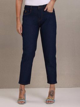 U.S. POLO ASSN. - Women Indigo Mid Rise Rinsed Jeans