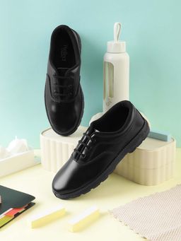 LIBERTY - Prefect S/BOY A Lacing Uniform School Shoes For Kids - Black