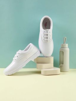 LIBERTY - Prefect S/BOY A Lacing Uniform School Shoes For Kids - White