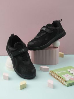 LIBERTY - Force 10 TRIVSKO-3E Non Lacing Uniform School Shoes For Kids - Black