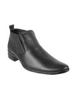 Metro - Mens Black Boots Metro Plain Black Casual Boots