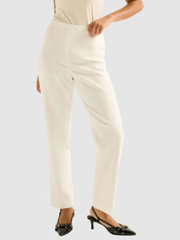 Forever New - Eliana White Solid Trouser
