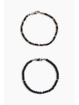 H&M - Men Blue 2-Pack Beaded Bracelets