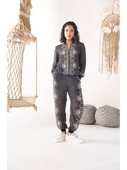 Chhavvi Aggarwal - Black Printed Jogger (Set of 2)