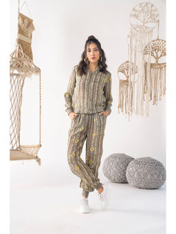 Chhavvi Aggarwal - Grey Printed Jacket
