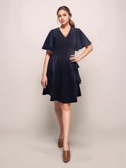 Zink London - Black Solid/Plain Mini Dress