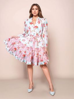 Zink London - White Floral Mini Dress